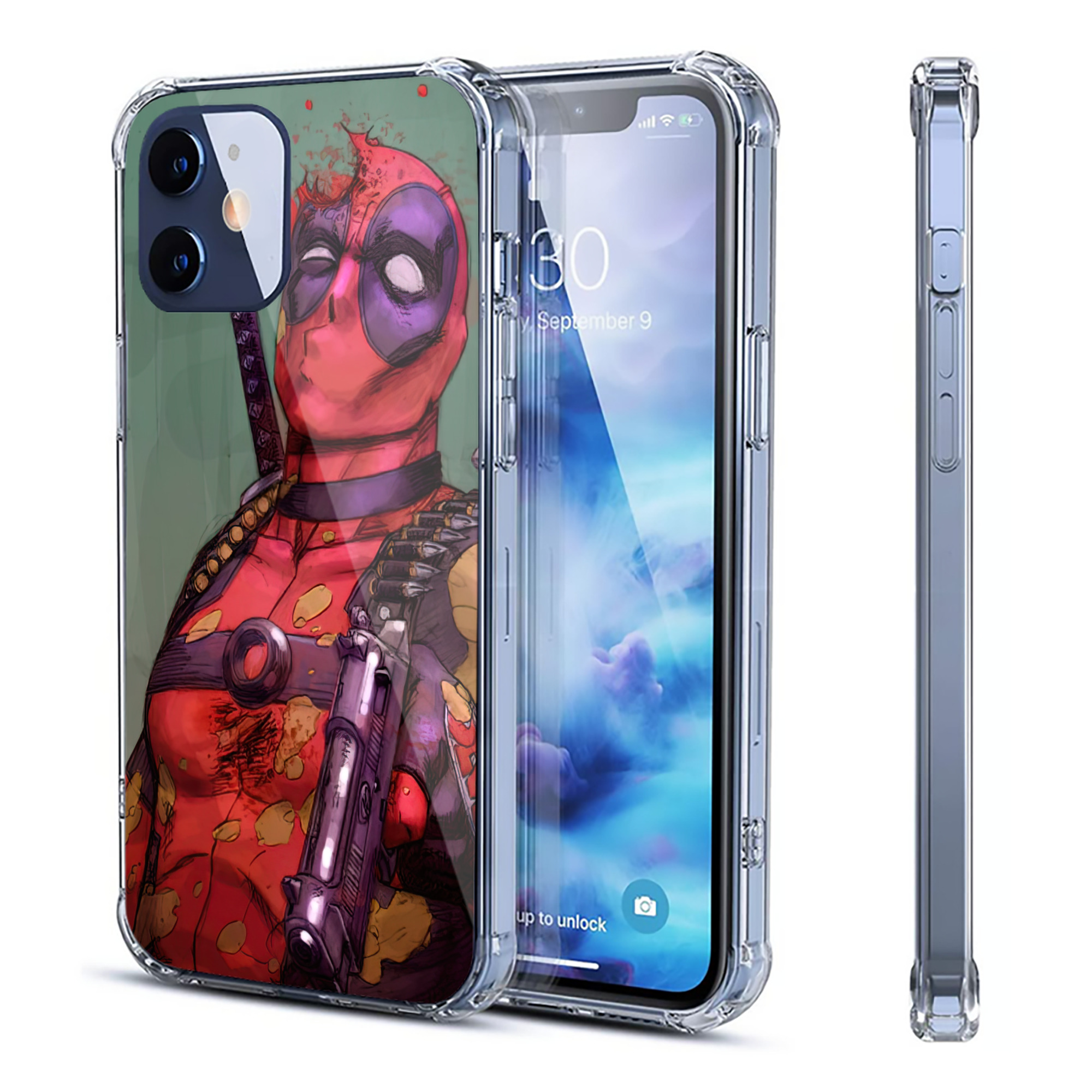 （画像用） Deadpool デッドプール 【iPhone 12シリーズ対応】透明スマホケース（クリアソフトケース）